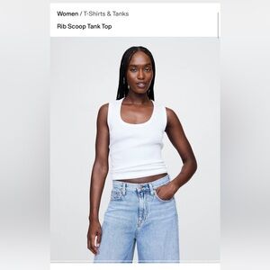 GAP white Ribbed Tank Top, light blue Ribbed Tank Top